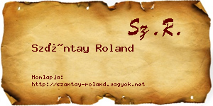 Szántay Roland névjegykártya
