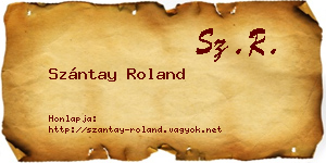 Szántay Roland névjegykártya