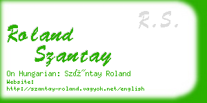 roland szantay business card